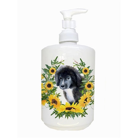 Carolines Treasures Newfoundland Puppy Ceramic Soap Dispenser CK2891SOAP